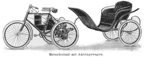 Dreirad mit Personenanhänger