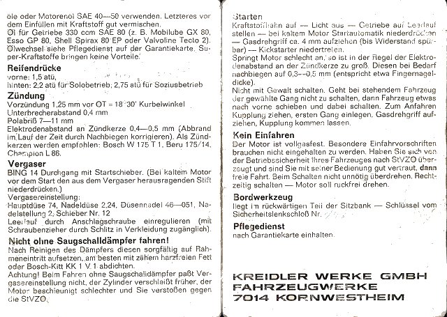 Bedienung