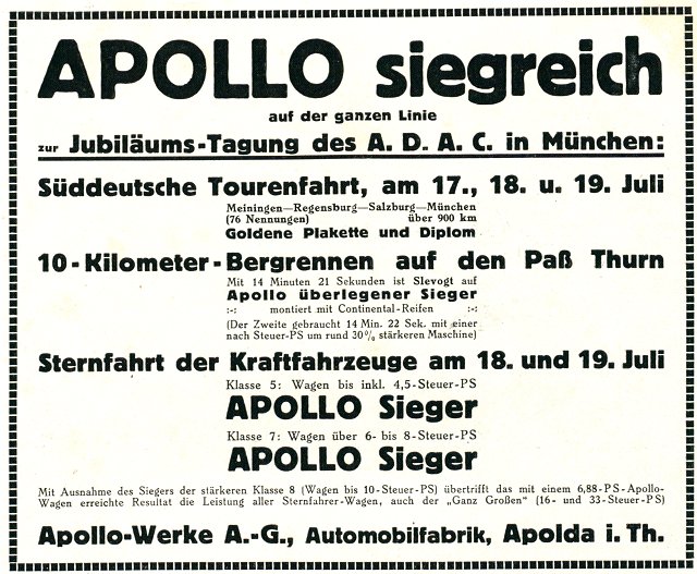 Apollo Werbung