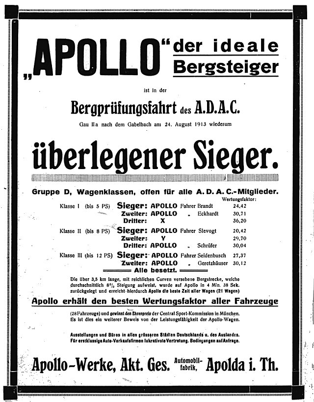 Apollo Siegwerbung