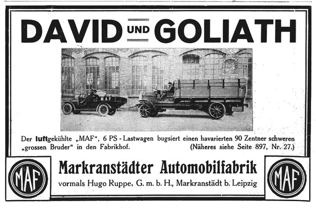 zeitungswerbung MAF 1913