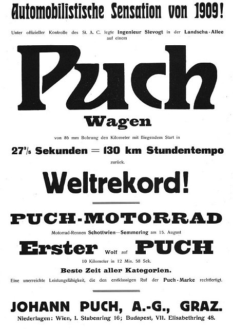 Puch werbung 1909